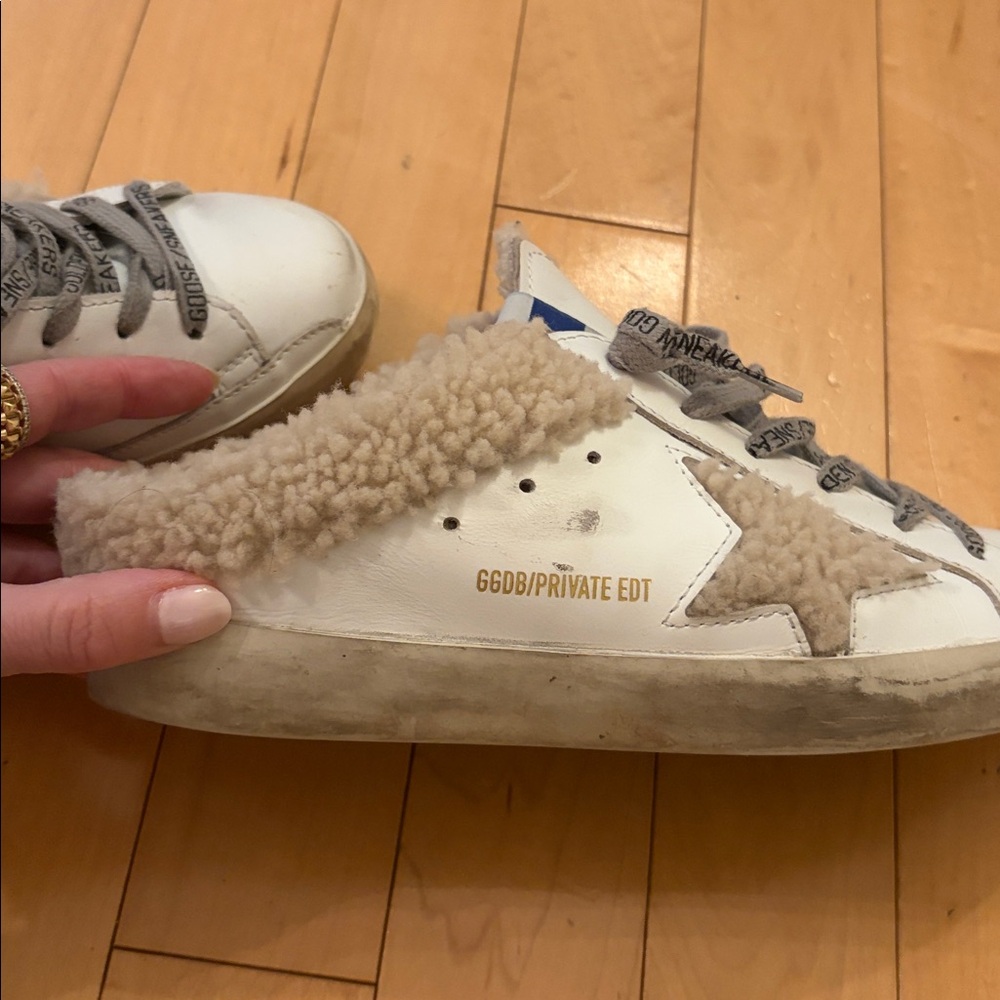 Golden Goose Superstar Sabot Shearling Sneakers / Mules, size 8 / 38 EU - Picture 14 of 16